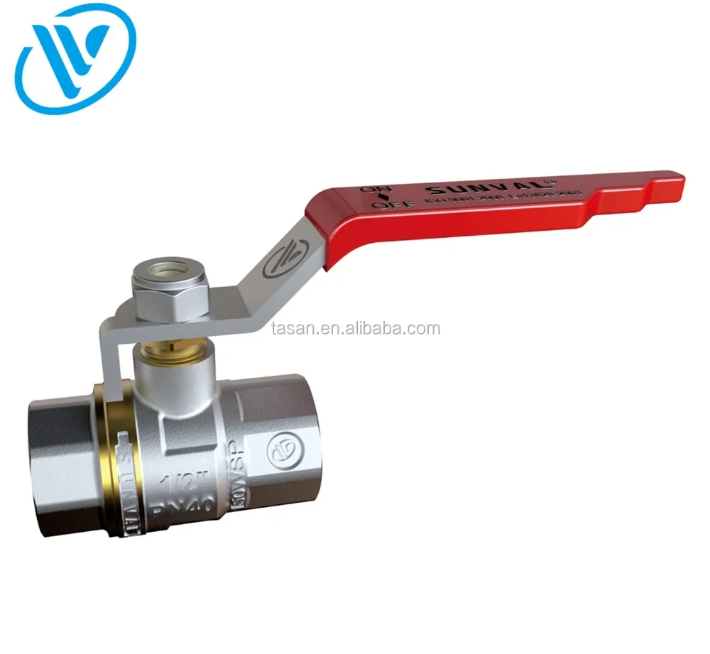 S1175 00-2 new style BSP 600 wog high quality red long handle Brass Ball cock Valve