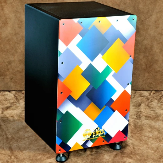 Small Custom Latin Percussion Wood Drum Cajon with adjustable strings
