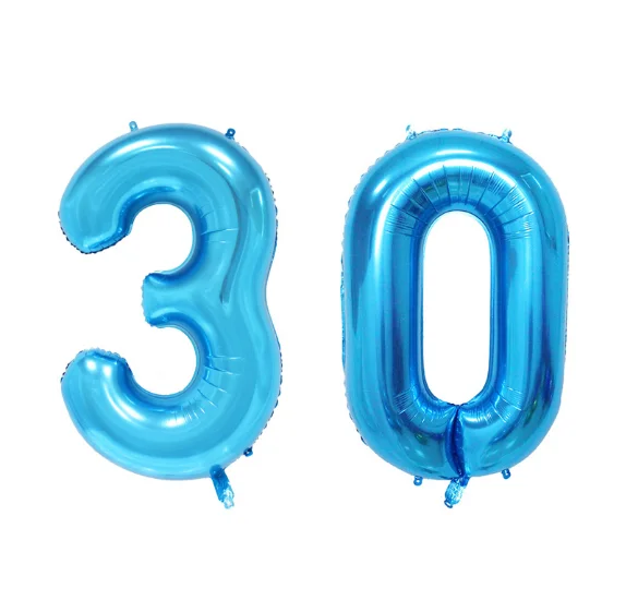 Number 30 Foil Balloons Helium Ballons 30th Year Old Birthday Party Wedding Decor Supplies Event Party Supplies