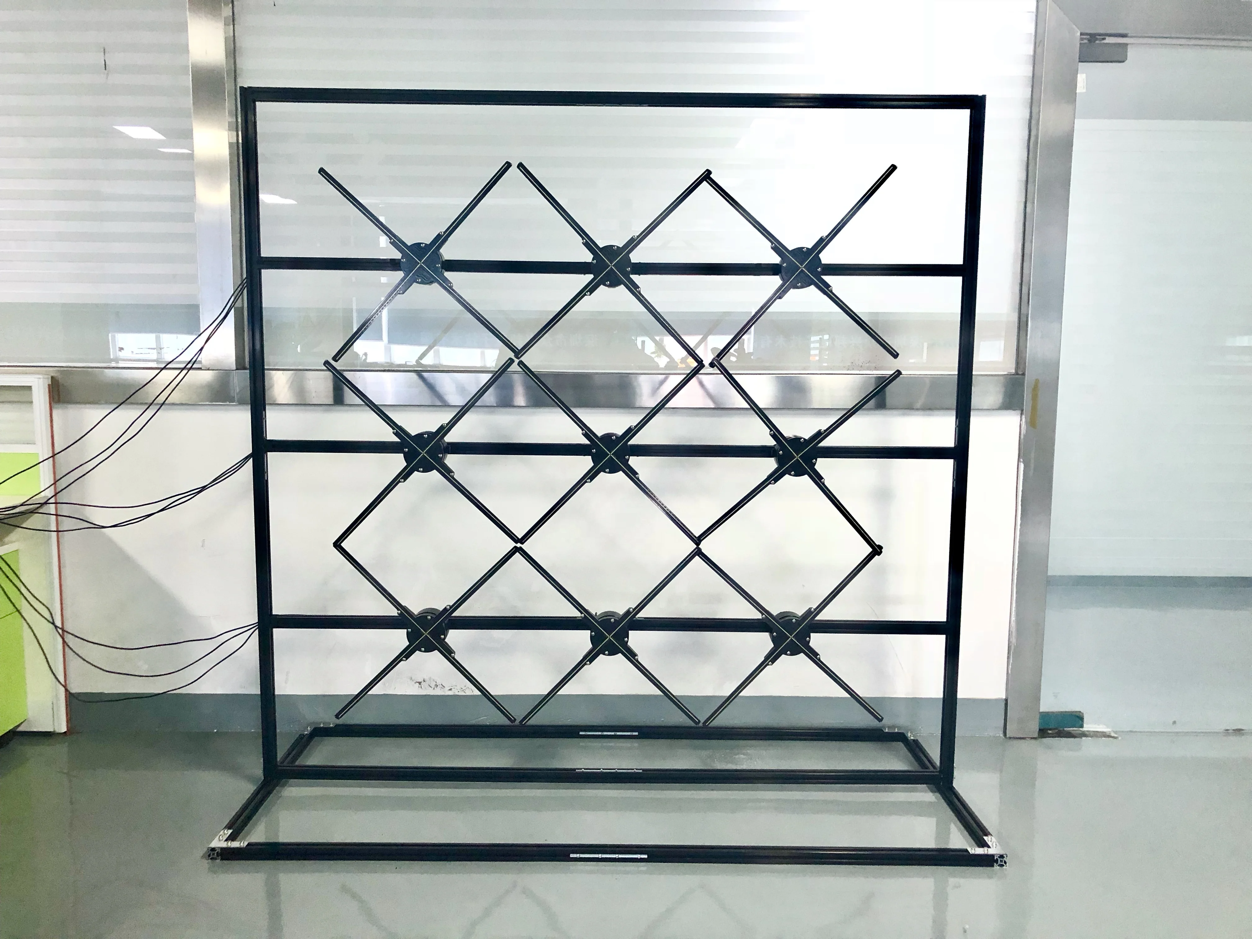 42cm 65cm q100cm Fashion hologram advertising Display Fan Rotation Projection Display 3D LED holographic fan