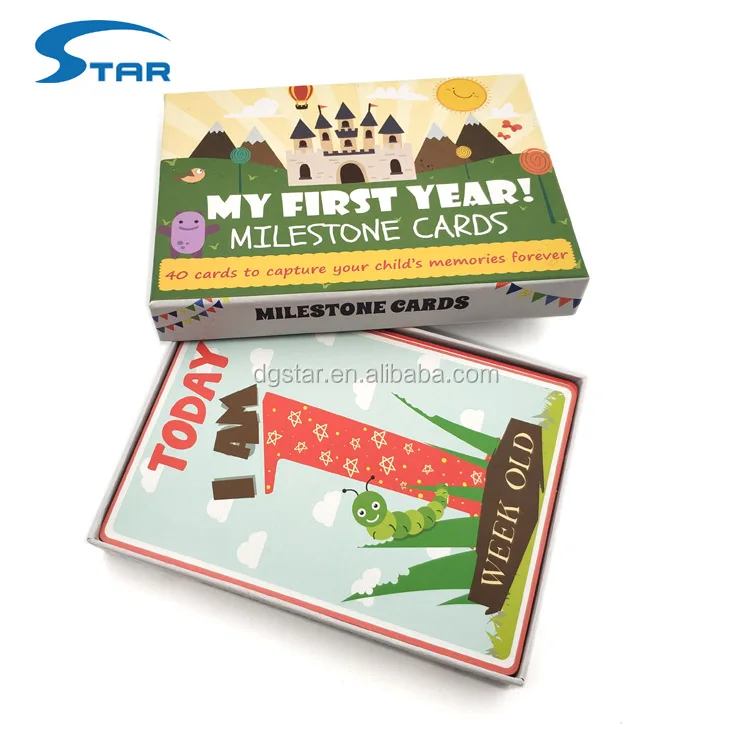 Custom milestone baby cards