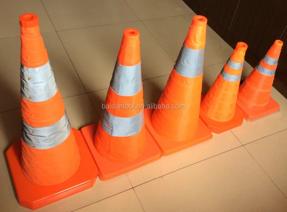 
40CM black PP traffic cone 16