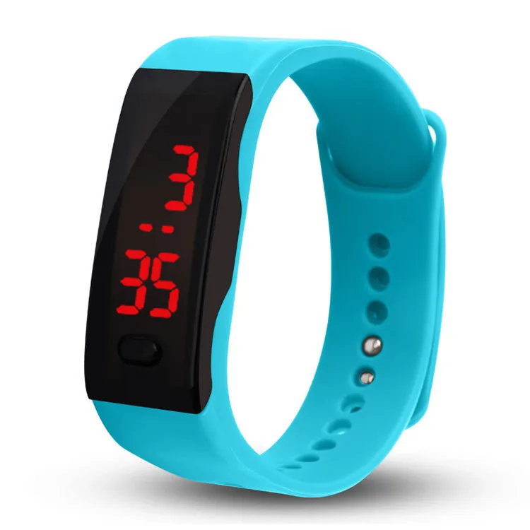 Cheapest rubber watch strap sport led digital watch kid men and women silicone promotion watches