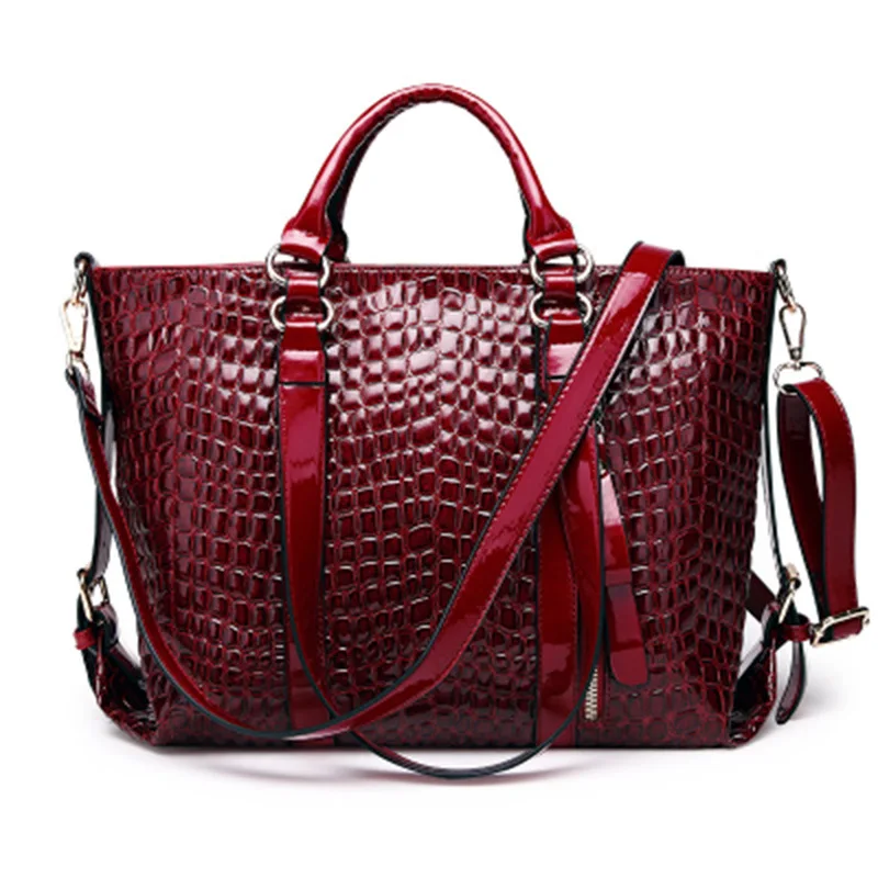 New fashion alligator pattern leather hand bag handbag tote bag