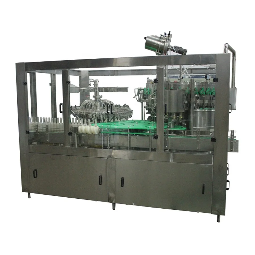 
Top quality three in one monoblock automatic filling machine glass bottle beer filler 
