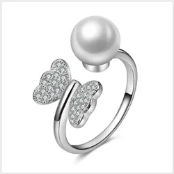 Fashion jewelry cute gold plating dragon ball pearl rings for women