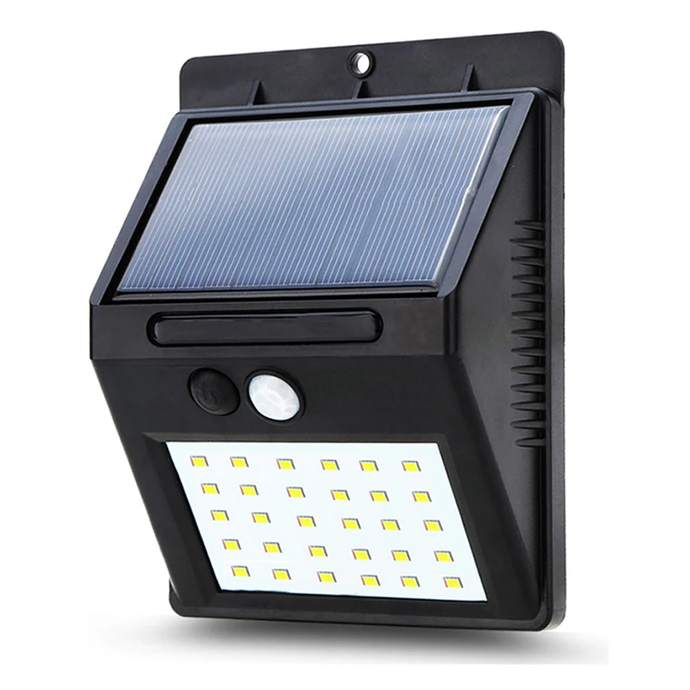Security Outdoor PIR Motion Sensor 30 LED Solar Panel Wall Light for Garden