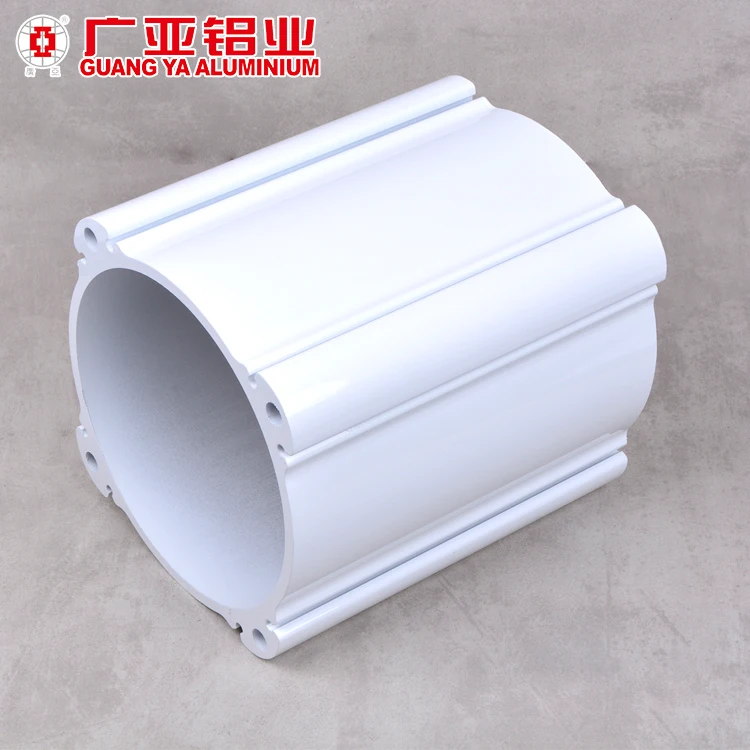 Professional medical instruments round white aluminium profile parts, hollow industrial aluminium profile