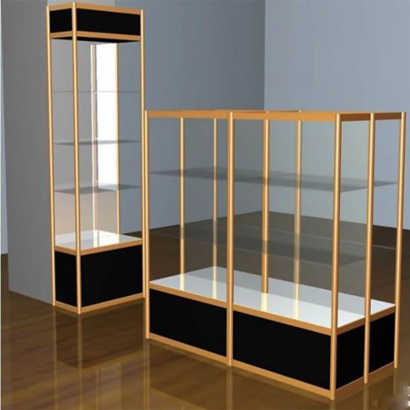 Boutiques product display showcase/glass display case/glass jewelry display cabinet