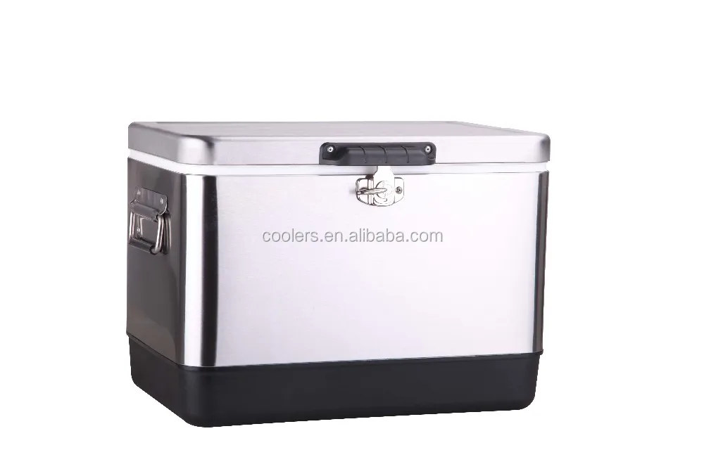 51L portable Stainless Steel Cooler box ice cooler camping cooler