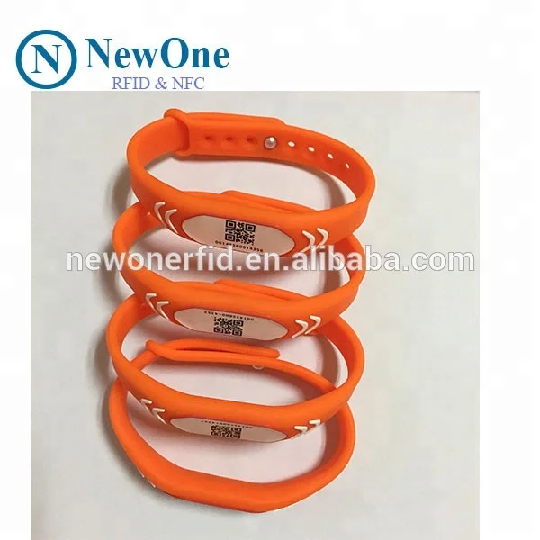 SOS  wristbands with unique QR code printed silicone bracelets