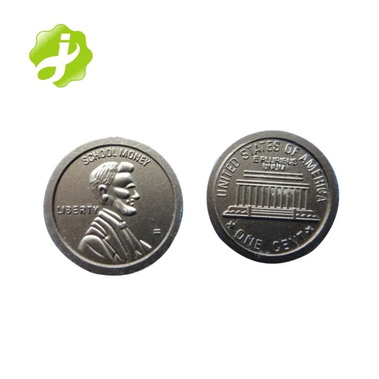 Custom plastic 1 & 2 euro coins for memmorative souvenir