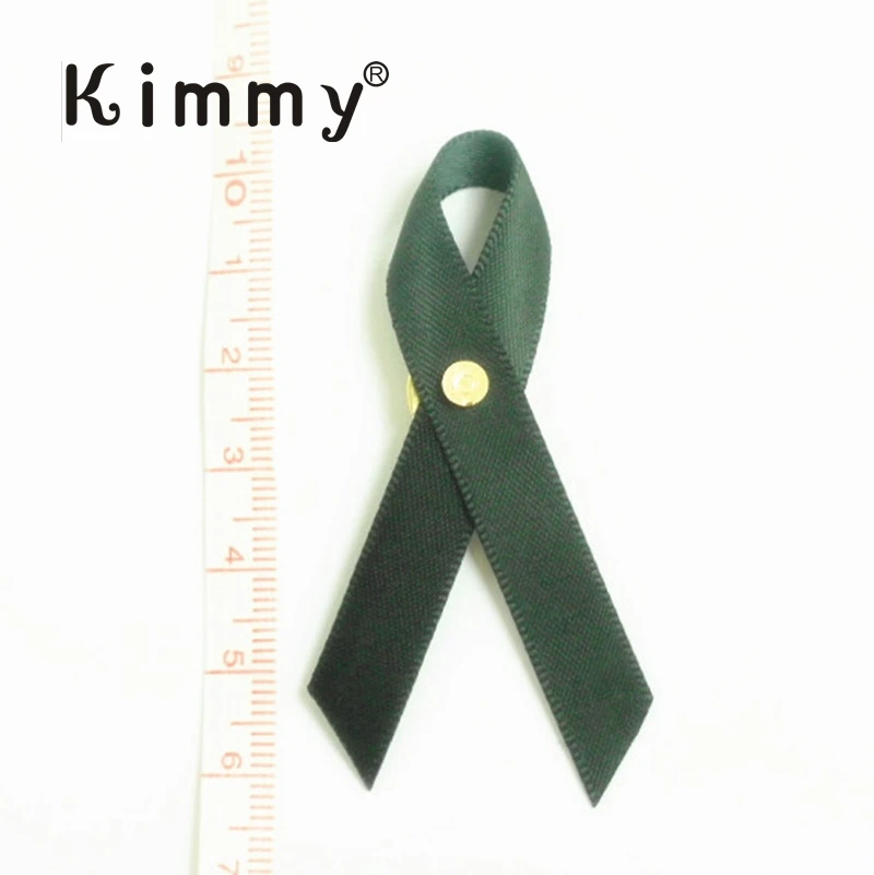 Black Funeral / Memorial ribbons with pin  Brooch