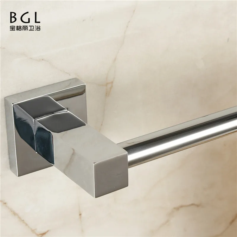 20624 Bathroom Design Zinc Alloy Chrome Wall Mounted Bathroom Sanitary Items Modern Single Towel Rod