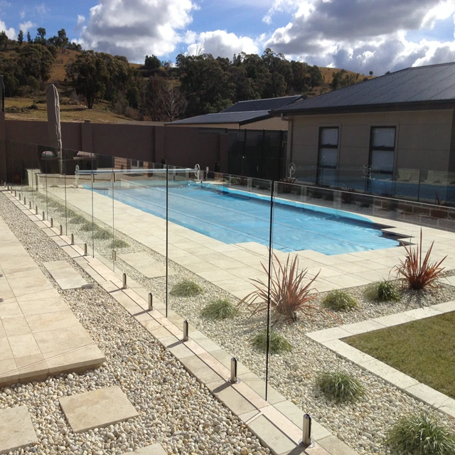 Frameless Tempered Glass Swimming Pool Fence Outdoor
