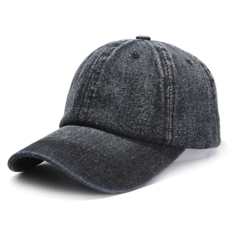 
Fashion style plain washed distressed denim dad hat small order available 