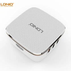 LDNIO 2019 New Universal 5V 2.4A 6 USB Port Auto-ID with QC 3.0 USB Adapter, popular home multi-function smart charger A6704