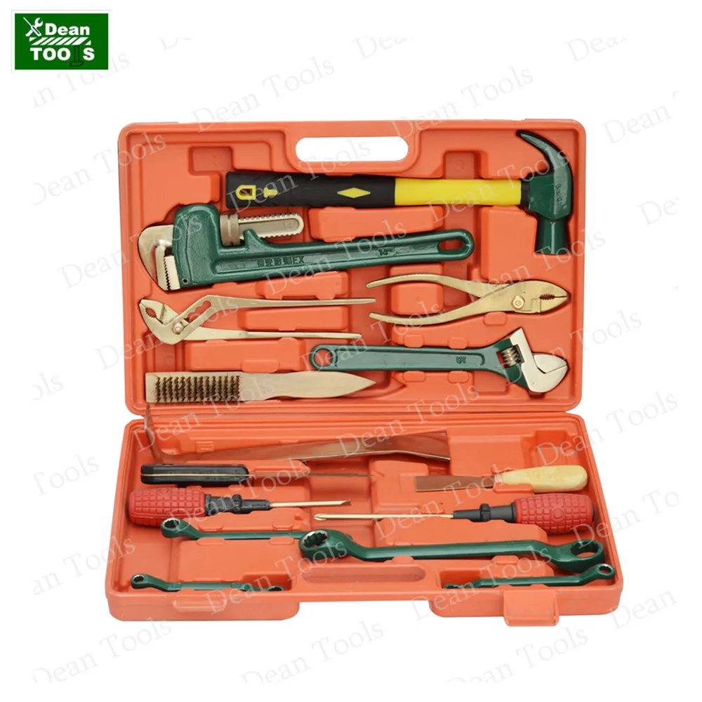
Beryllium Bronze Tools Set Kit 15pcs , Explosion Proof , Nature color , With Plastic Bag 