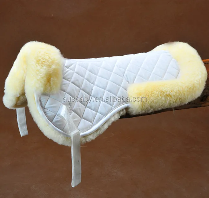 All purpose Australian sheepskin half saddle pad