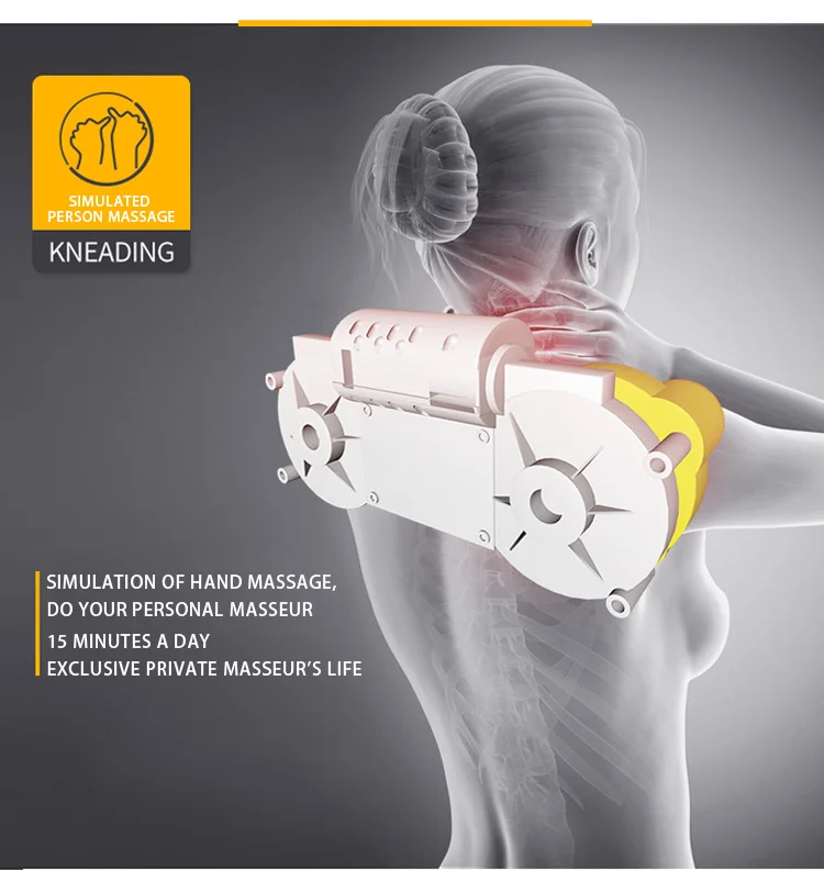 smart electrical Kneading Neck Back shiatsu neck and shoulder massager  with heat machine