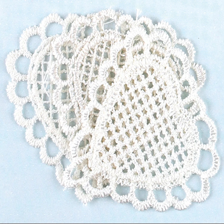 DIY crochet crafts heart shape lace doily white cotton doily for party decoration (60660701353)