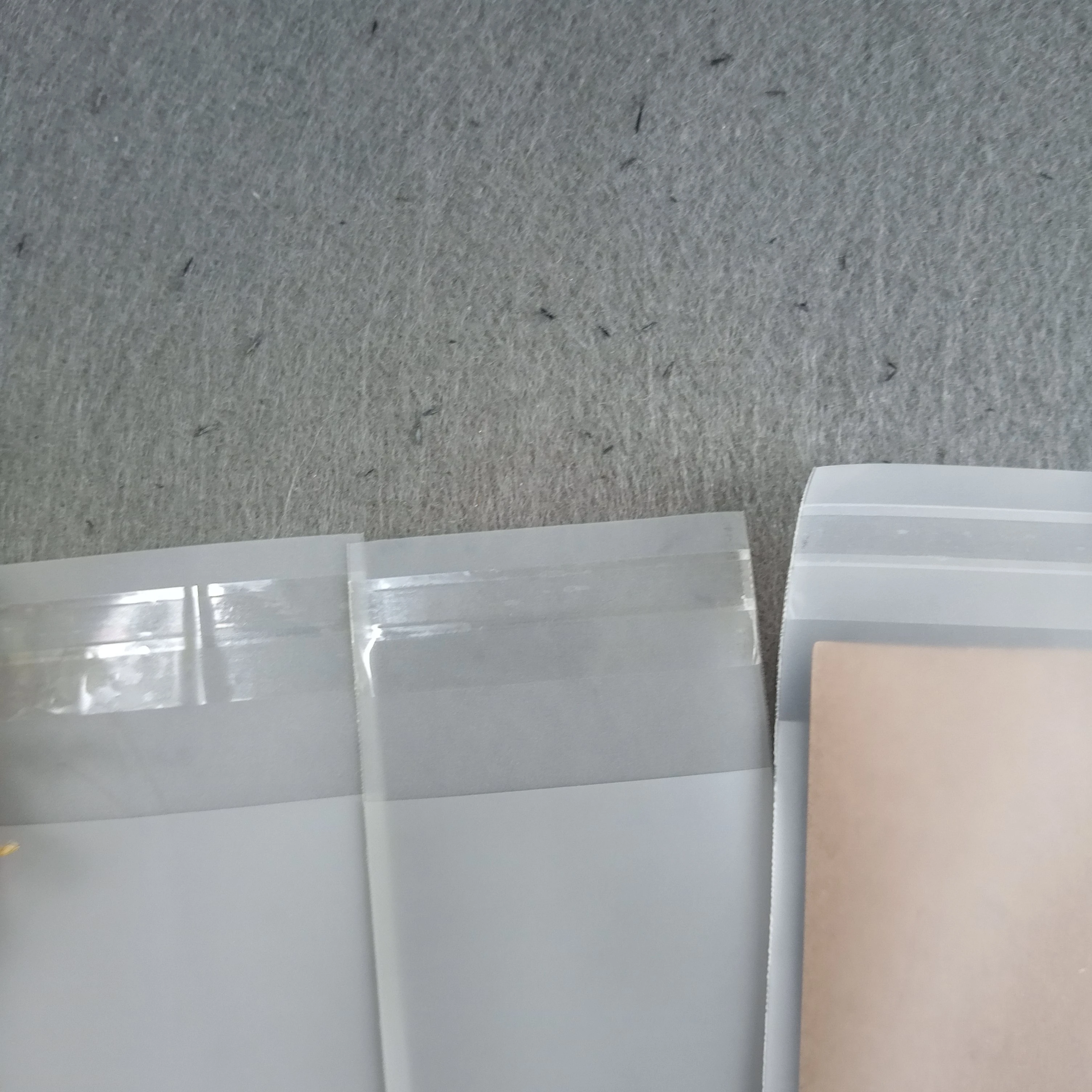 Custom design frosted self adhesive plastic bag for small groceries packaging