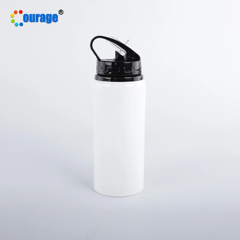 custom printing 600ml 750ml sublimation sippy cup aluminum water bottles