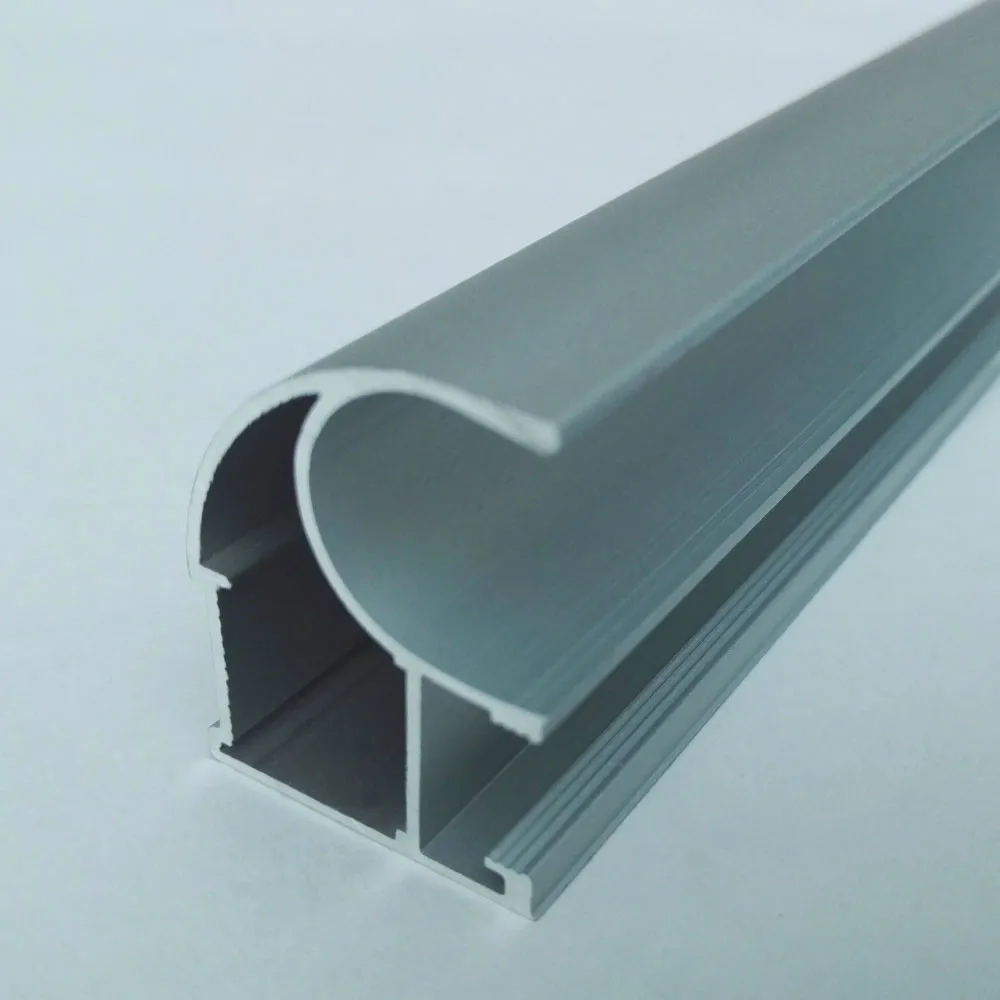 Экструдированный алюминиевый квадрат с полукруглым профилем из пескоструйного анодированного серебра в Украине