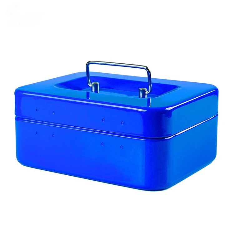 150*118*80 mm steel plastic coin tray cylinder key lock cash box