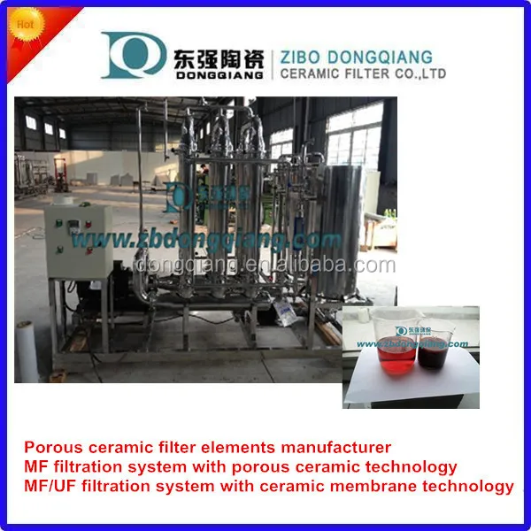 Wine Crossflow Microfiltration System With Ceramic Membrane Elements