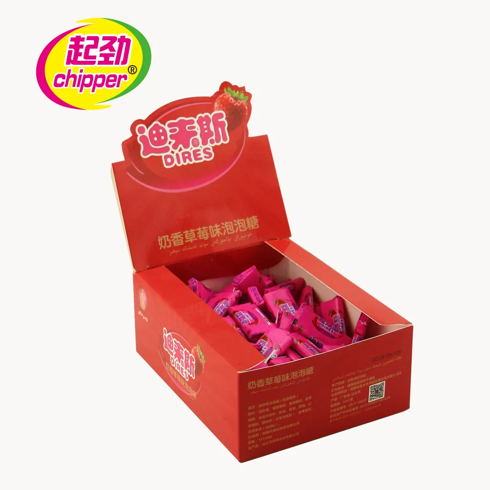 Double color Chinese bubble gum with tattoo