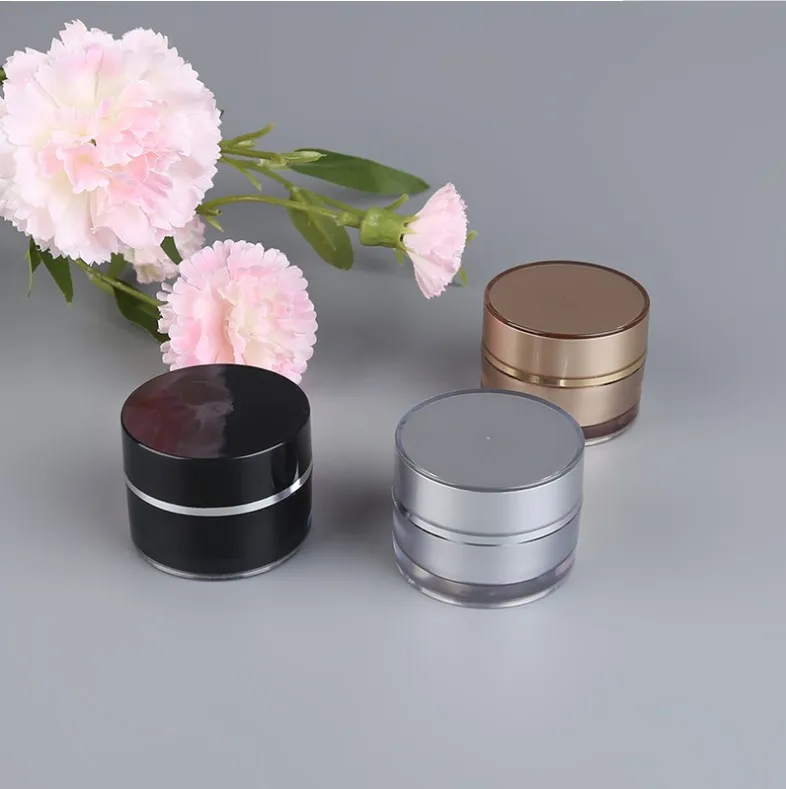 30ml 5grams 5ml 15 ml 1oz round silver red empty acrylic cosmetic gold container cream jar