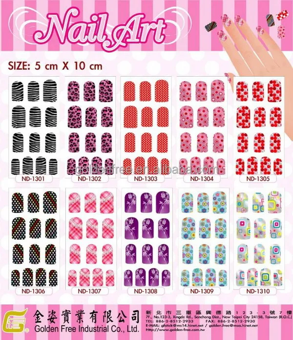 Fashionable Foil Nail Art Decoration Sticker (ND13 series),  NBCU audited factory