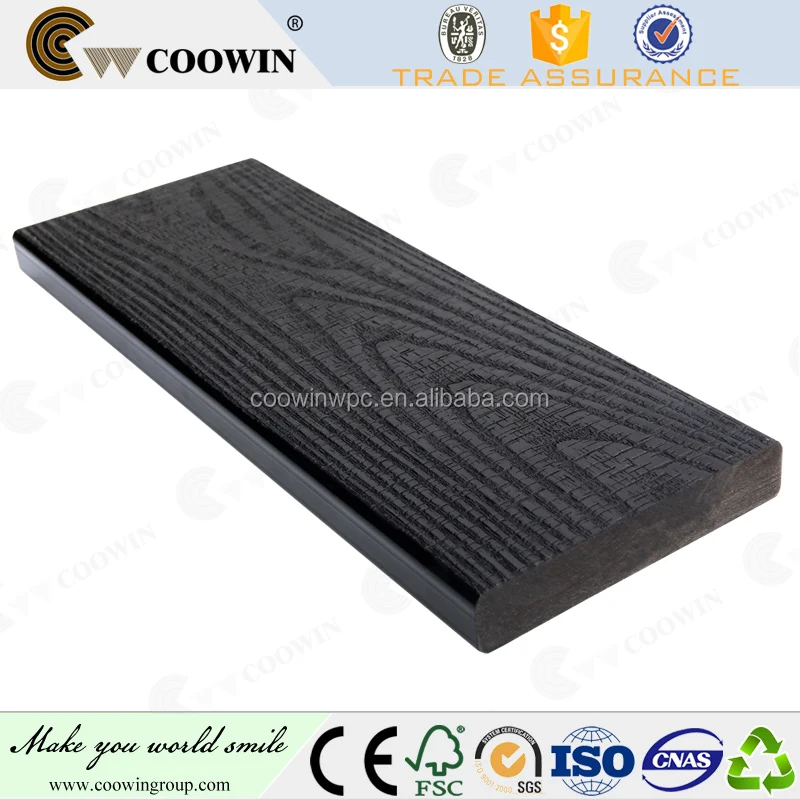 Черное дерево-пластиковый композит террасной доски производителей