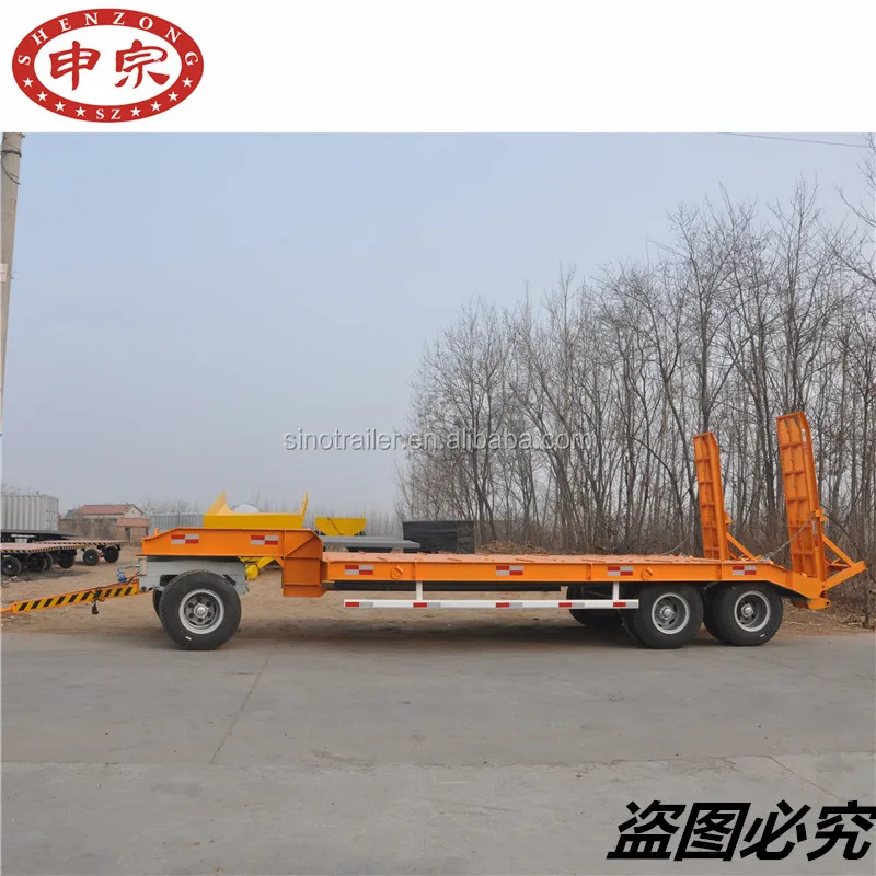 24 tons excavator trailer with climb ramp for tractor
