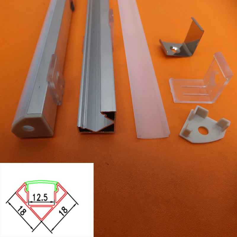 V shape/90degree/angle led aluminum extrusion profiles for LED 5050 2835 Strip