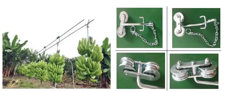 Zinc silver banana hanging wheel bracket for banana hanger bracket