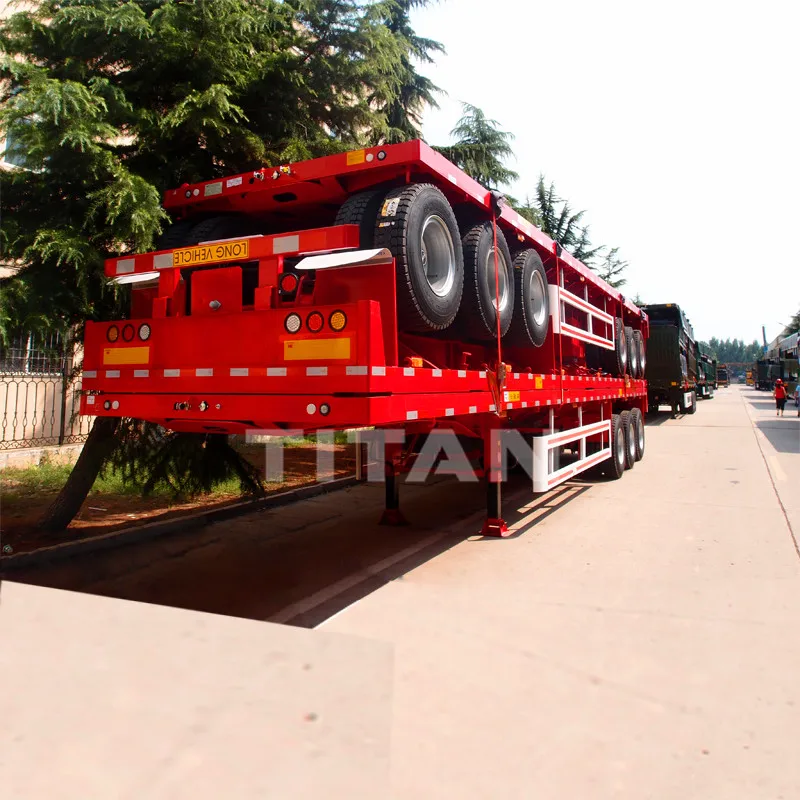 heavy duty tandem axle 20 foot 40 foot custom cargo trailer manufacturers container flatbed trailer manufacturers