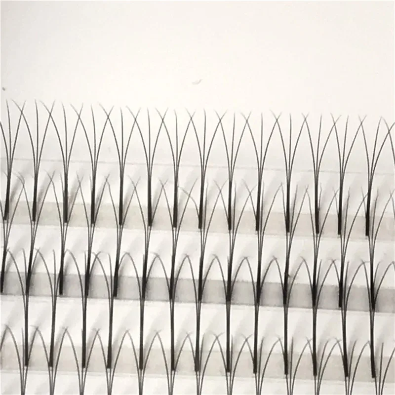 
Hot sale long stem handmade faux mink volume individual eyelashes extensions premade fans 