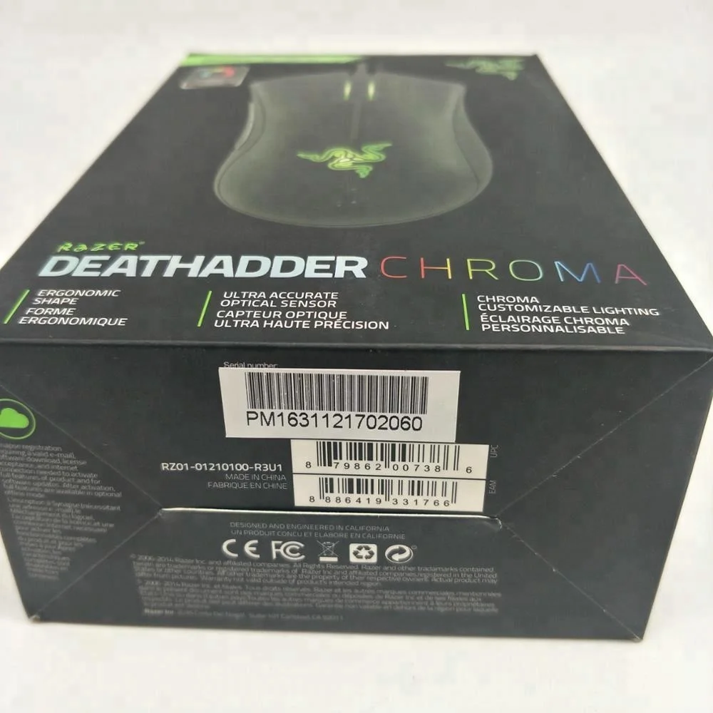 Razer deathadder chroma gaming mouse 10000 dpi sensor