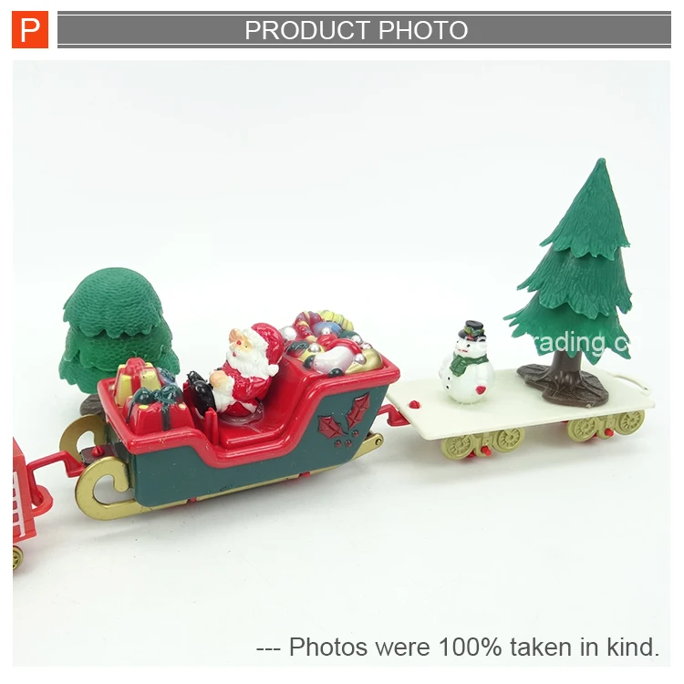 Electric train toy christmas plastic toy train tracks set