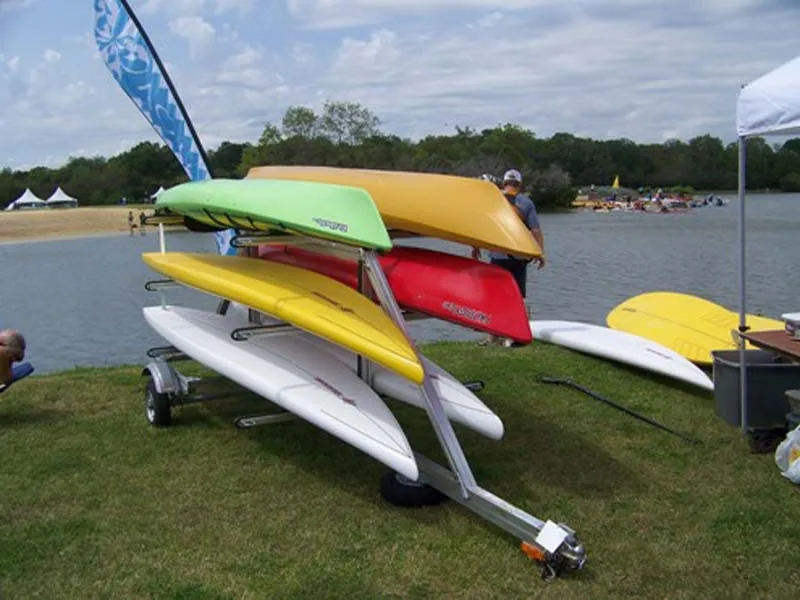Multiple Canoe and Kayak Utility Trailer Kayak Rack