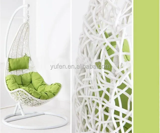 Wicker outdoor indoor swing chair for adults