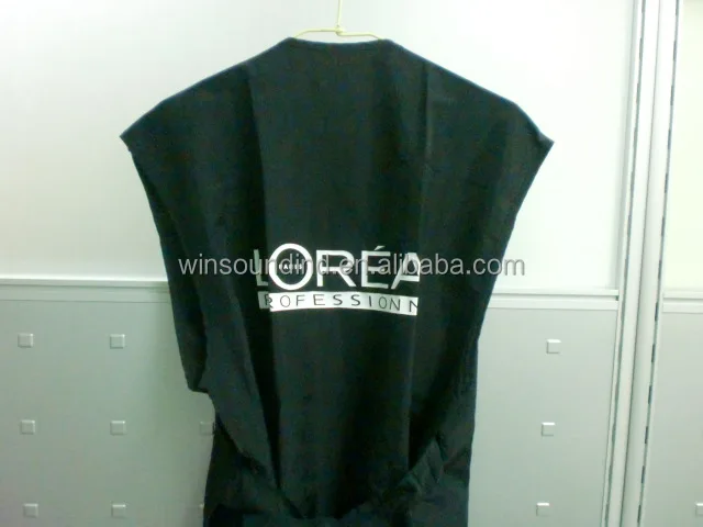 Черный полиэфирный жилет для парикмахерской