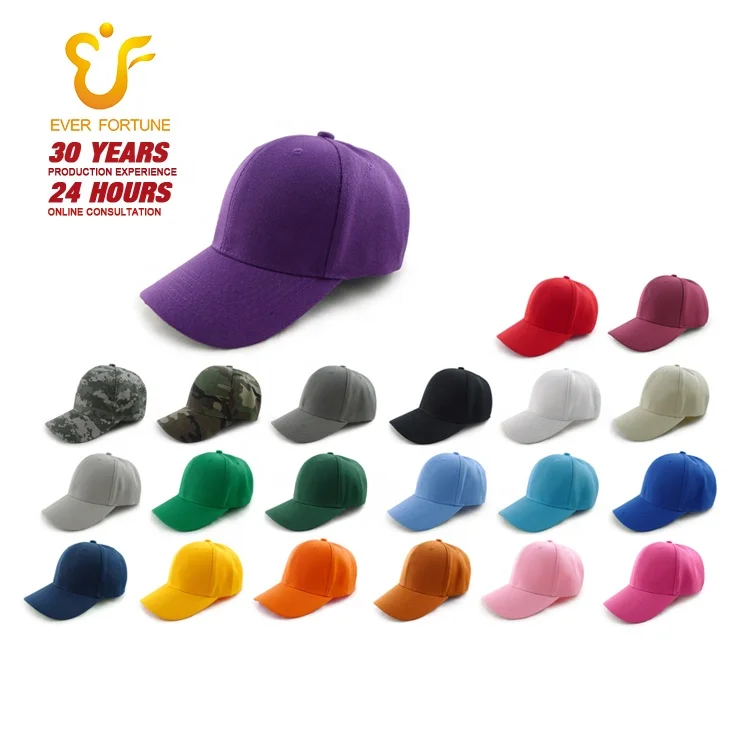 100% cotton twill baseball cap premium hat blanks wholesale 6 panel sports caps and hats gorras for adults custom logo outdoor