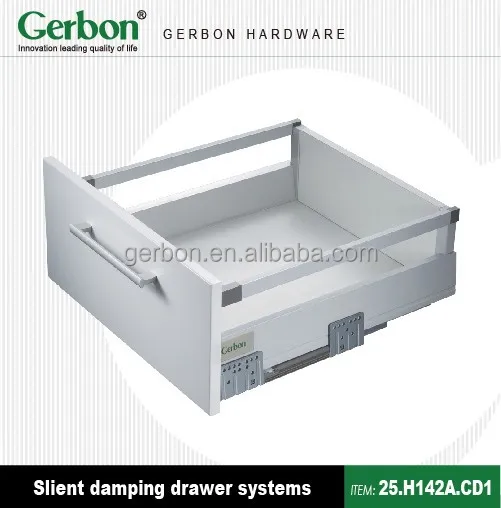 
142mm height soft close silent damping tandem box drawer 