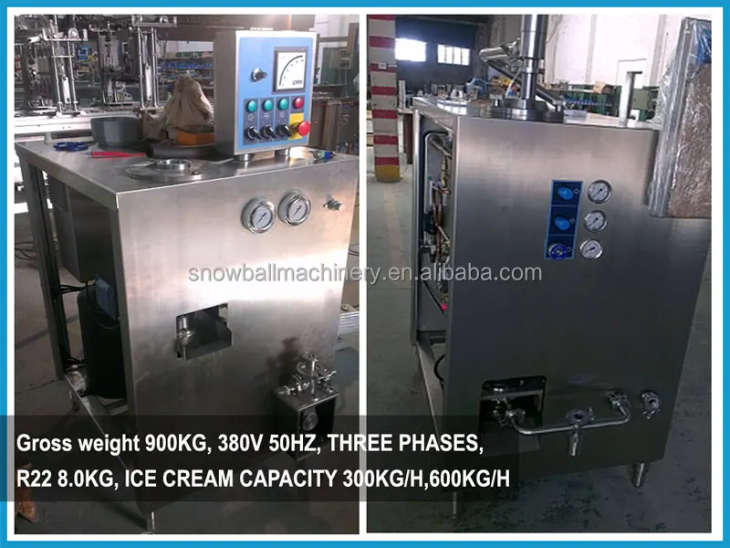 Cream Batch Freezer Continues Machine