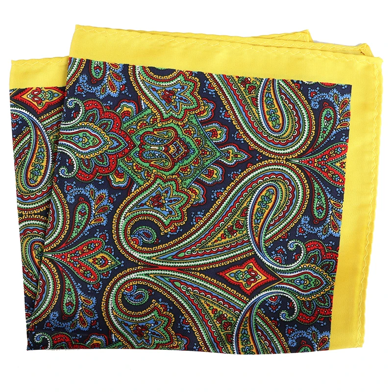 Индивидуальный собственный дизайн карманный носовой платок 33x33 см большой Pandkerchieif для мужского костюма Пейсли Цветочный горошек клетчатый Карманный платок
