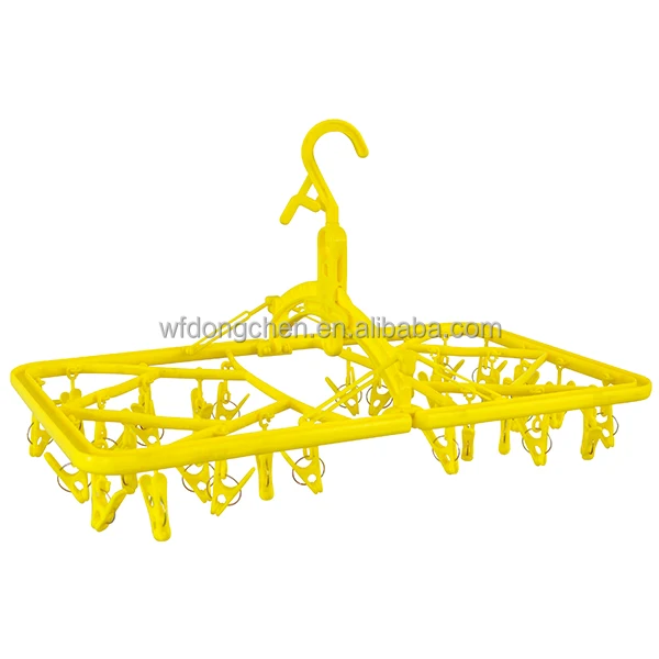 Balcony Sock Drying Hanger With 32 Pegs