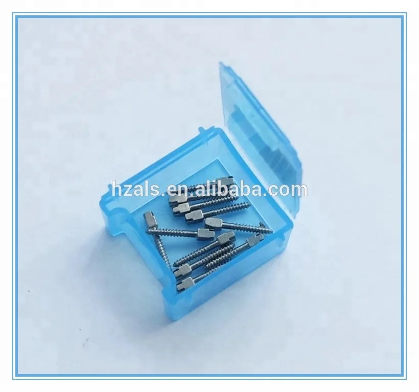 25 лет от китайского производителя стоматологический винтовой стержень ALS заправка титанового позолоченного стержня